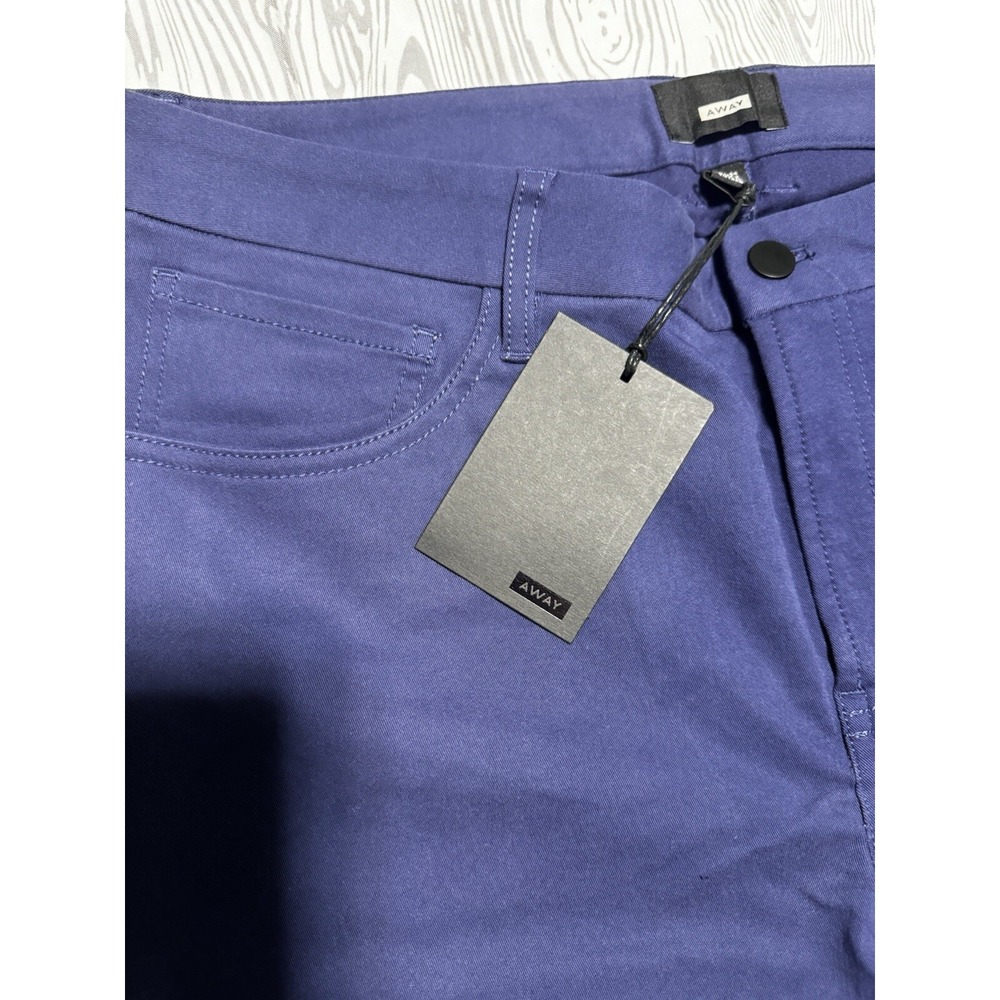 NWT AWAY Luggage Mens‎ The Staple Pant Blue Stretchy Casual Sz 34 $135 MSRP - Picture 7 of 10